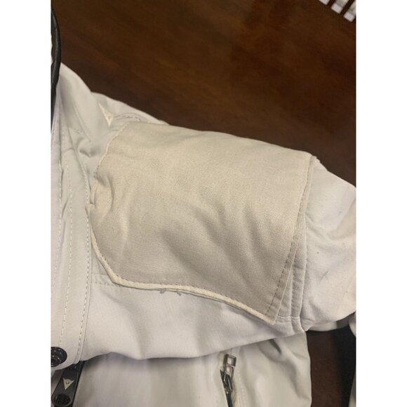 Dainese Gray Moto Streetwear Jacket Size 44 Suede Stripes Removable Protection - Picture 8 of 10